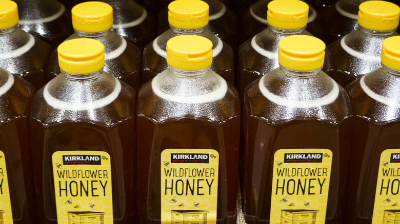 containers of kirkland wildflower honey