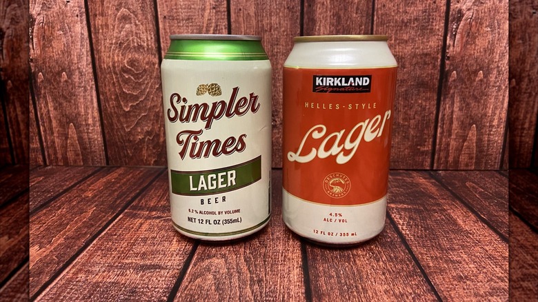 Simpler Times lager and Kirkland Signature lager