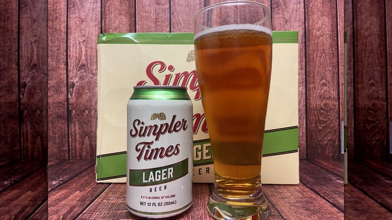 Costco Kirkland Signature Lager in a beer glass