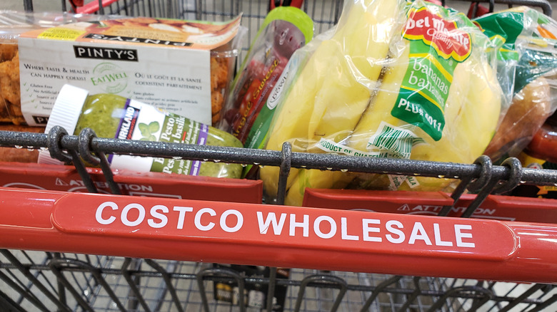 Costco cart full of groceries