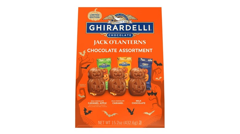 A bag of Ghirardelli Jack O'Lanterns Chocolate Assortment