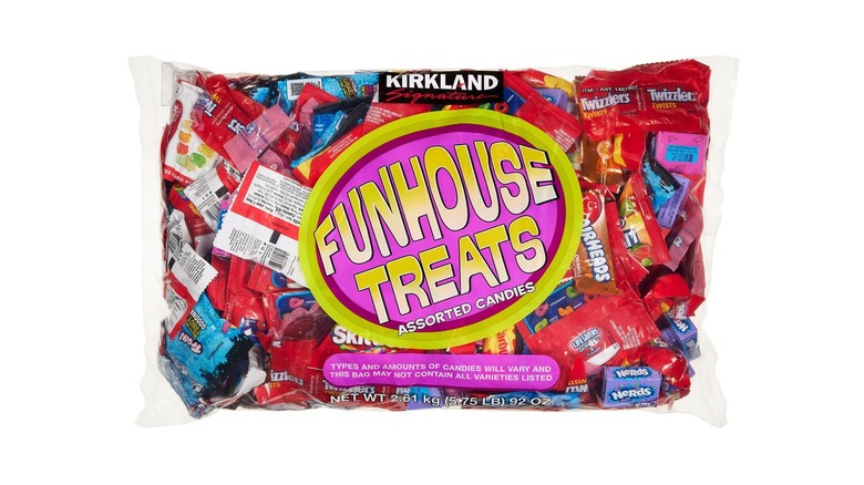 A bag full of fun-sized candies
