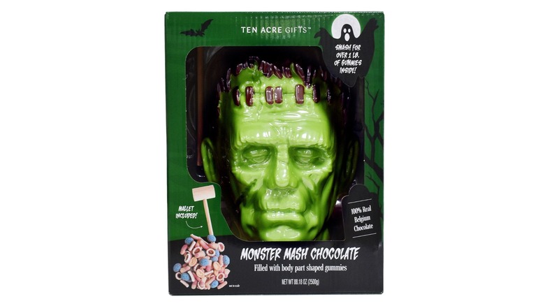 Box with a chocolate head of Frankenstein's Monster