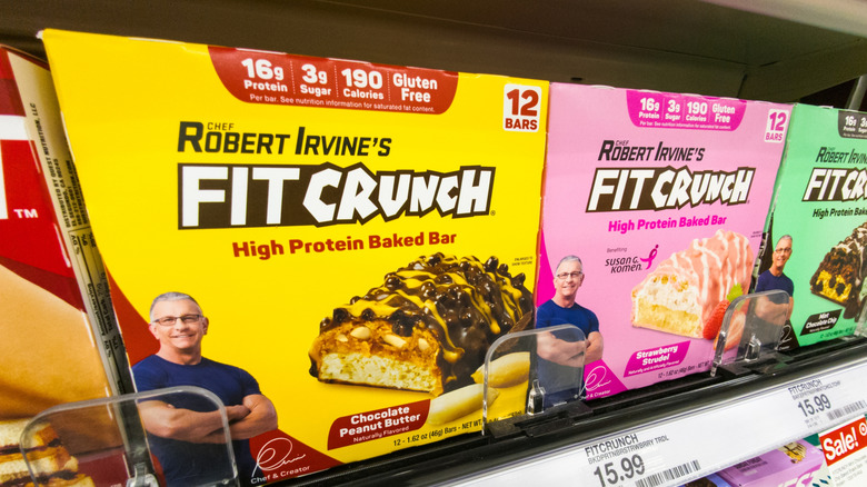 Fit Crunch protein bars boxes