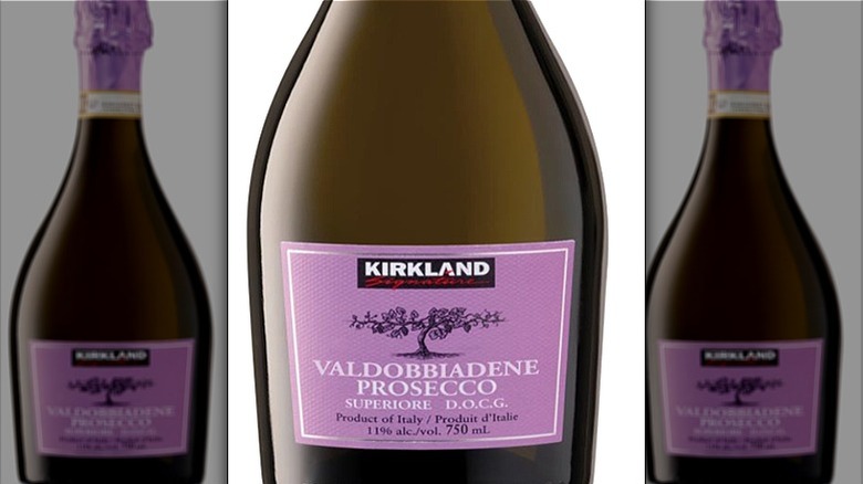 Costco Kirkland Prosecco on white background