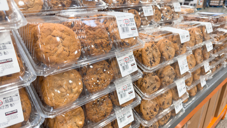 Chocolate chip cookies for sale at the Costco bakery