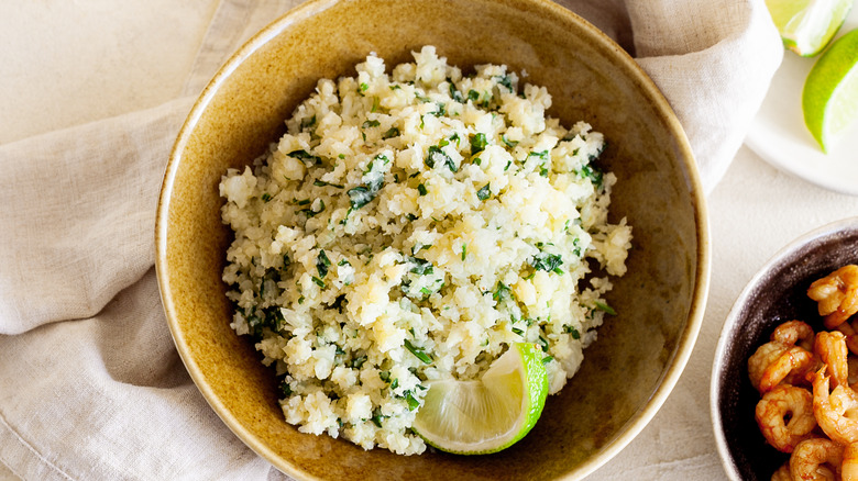 Cilantro lime rice in bowl