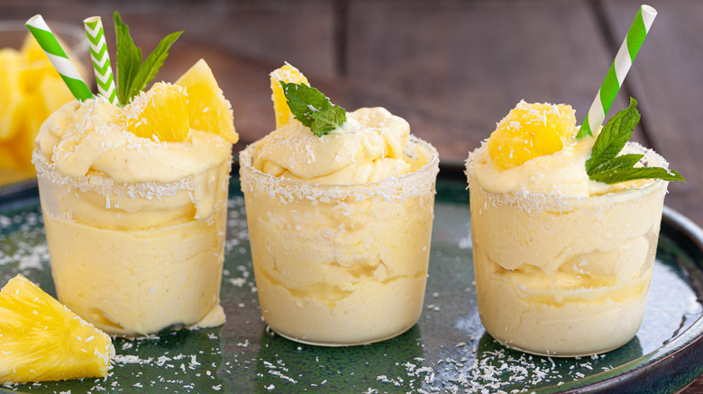 cups of pineapple soft serve