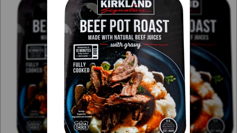 Kirkland beef pot roast with gravy in package
