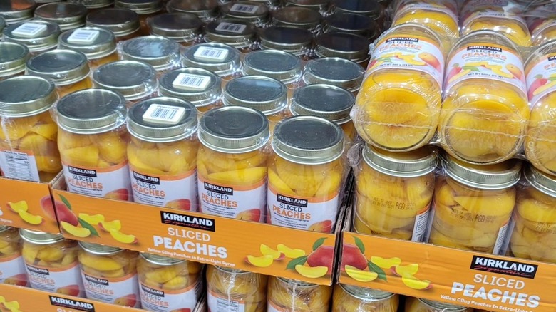 Kirkland Signature jarred sliced peaches