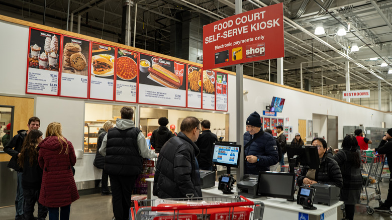 people at the costco food court