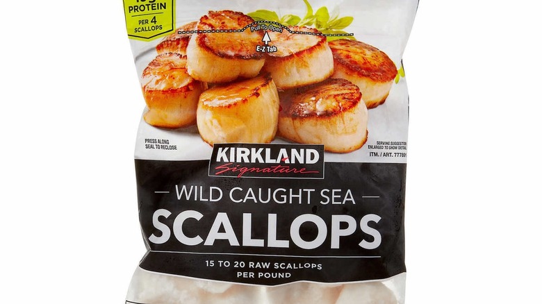Kirkland wild caught sea scallops bag