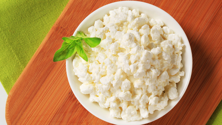 Bowl of cottage cheese