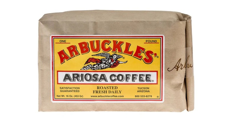 Bag of Arbuckles' ariosa coffee