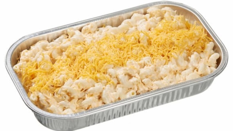 A container of Kirkland Signature Mac and Cheese