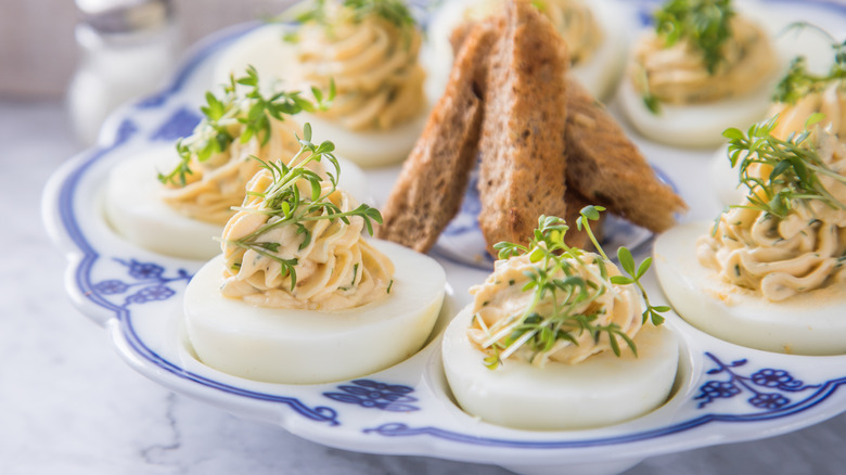 Deviled eggs with cream cheese