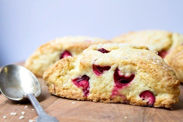 Cream Scones With Fresh Cranberries