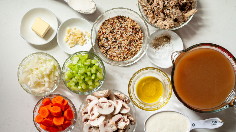 ingredients for chicken rice soup