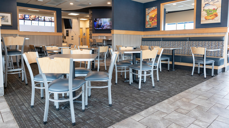 A culver's burger, fries, and drink on a tray