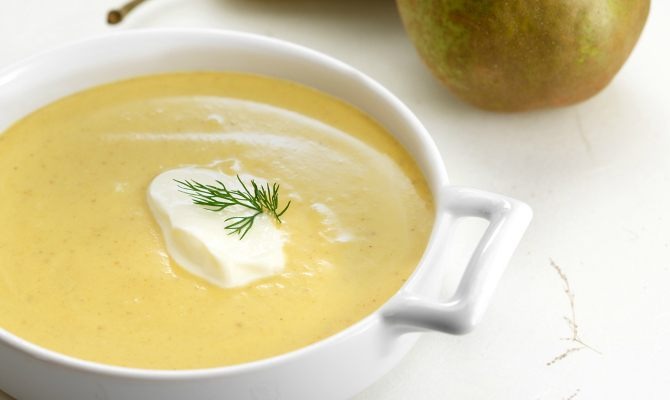 Curried Butternut Squash and Pear Bisque