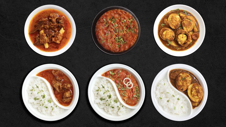 three types of Indian curry