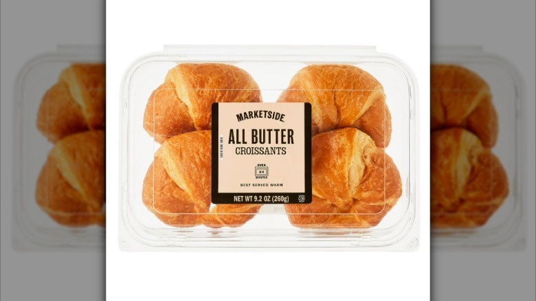 A container of Marketside All Butter Croissants