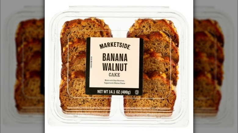 A container of Marketside Banana Walnut Cake
