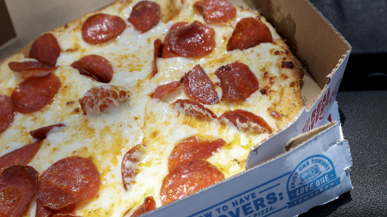 Domino's pepperoni pizza in box