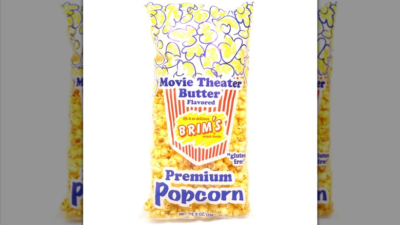 A packet of Brim's movie theater butter popcorn