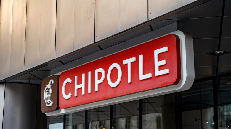 Chipotle sign outside of the restaurant