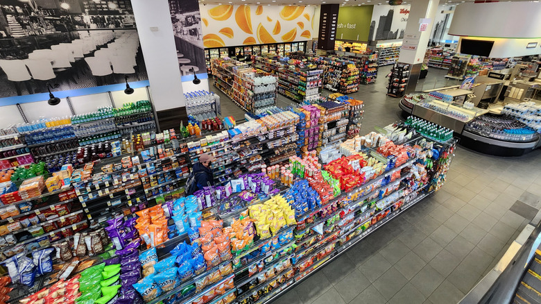 Overhead view of a Walgreens interior