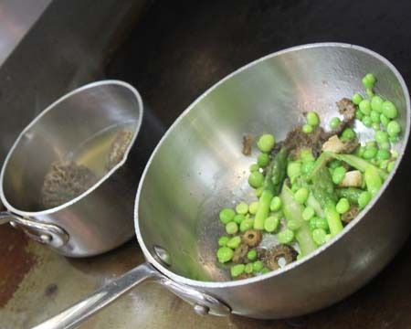 Step 4: Poaching the Morels and Cooking the Rest