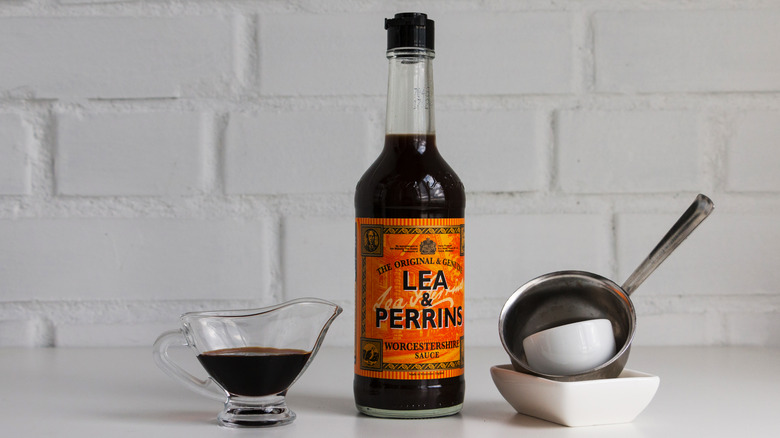 Bottle of Worcestershire sauce