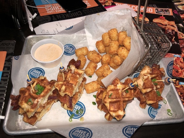 dave and busters chicken and waffles