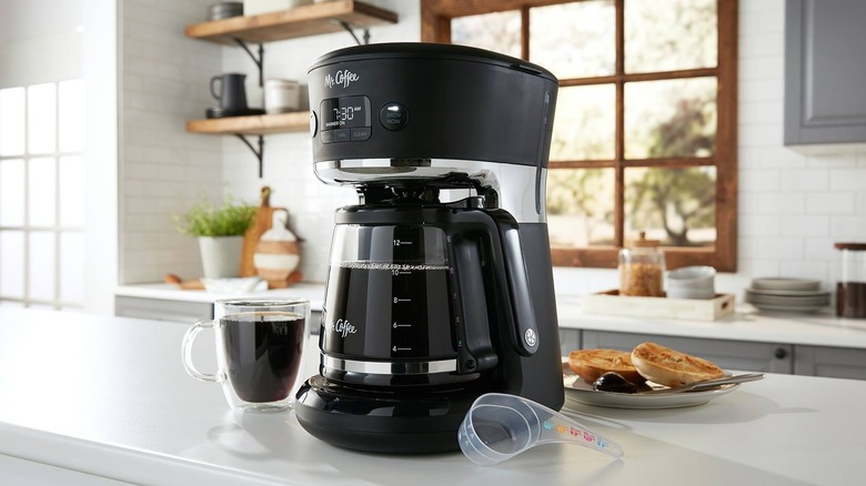 Mr. Coffee machine on kitchen counter.