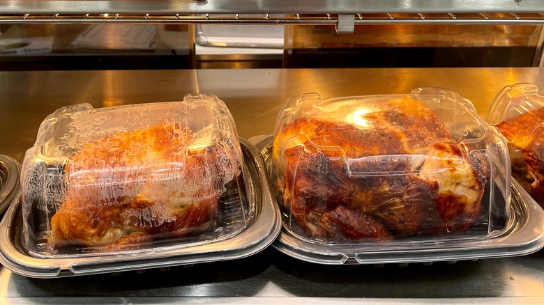 Costco rotisserie chickens in store