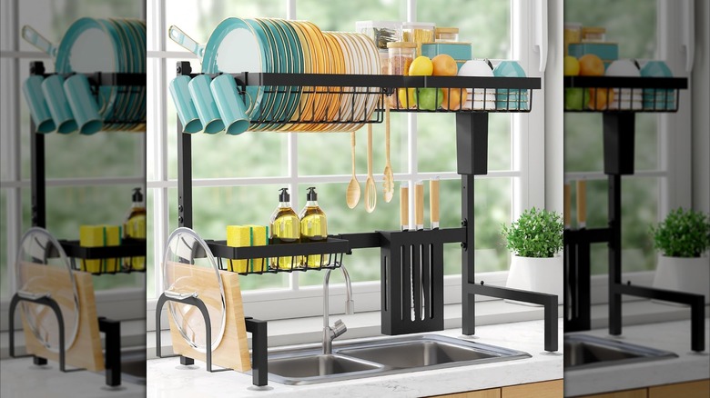 Sakugi over the sink dish drying rack