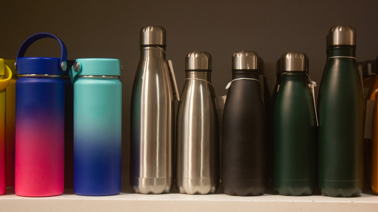 Selection of reusable water bottles
