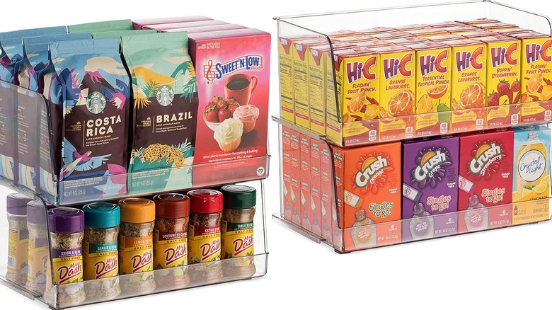 Open-front organizers on white background.