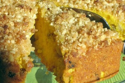 Butternut Squash Apple Cake with Ginger Streusel 