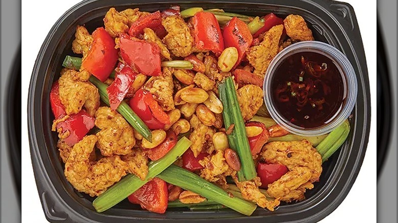 Wegmans Kung Pao Chicken meal on a white background