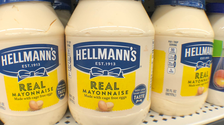 Jars of Hellmann's mayonnaise