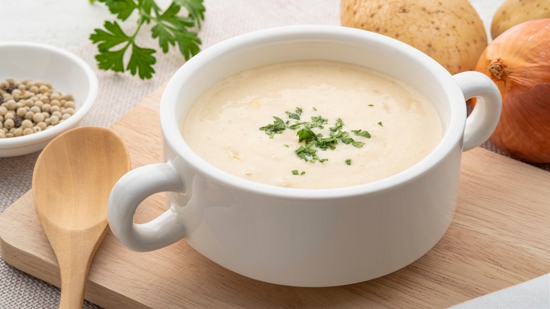 bowl of potato soup