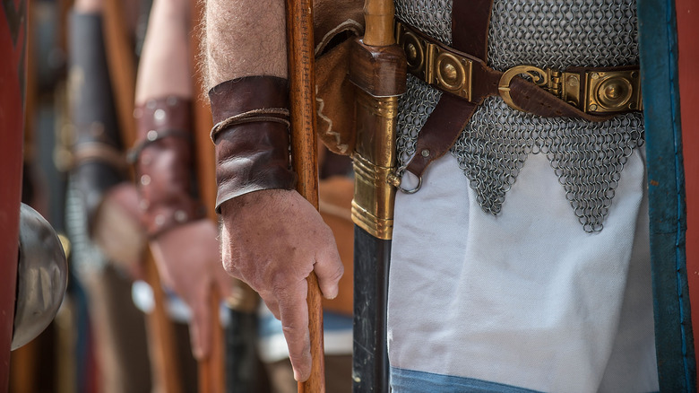Roman soldiers marching