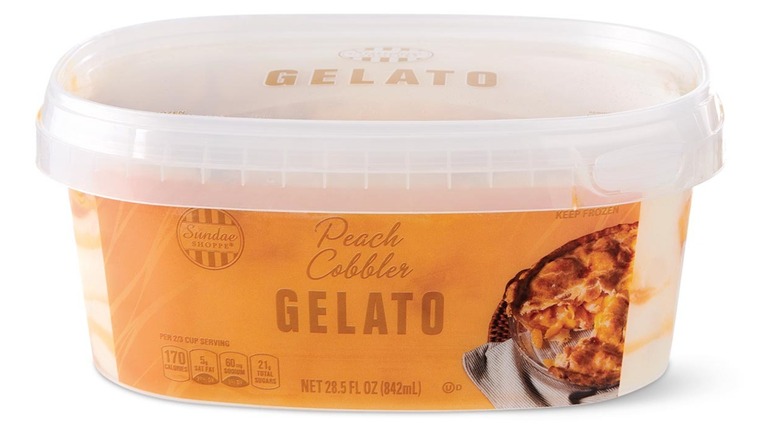 Aldi Peach cobbler gelato