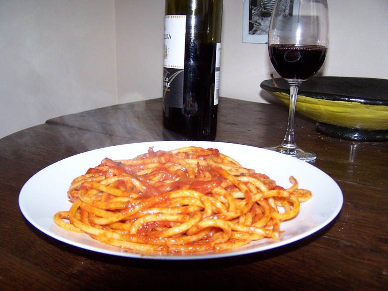 Amatrice was well-known for its hearty pork jowl-based red sauce.