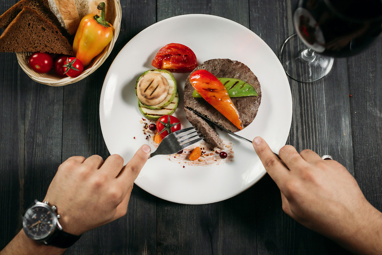 Cut only one or two pieces of food at a time