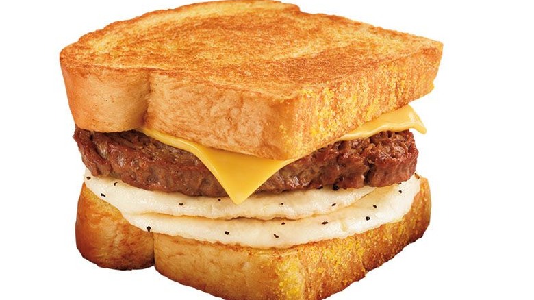 Breakfast sandwich with thick-cut Texas toast