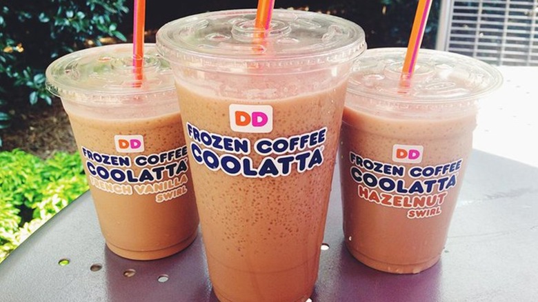 Three Dunkin' Frozen Coffee Coolattas