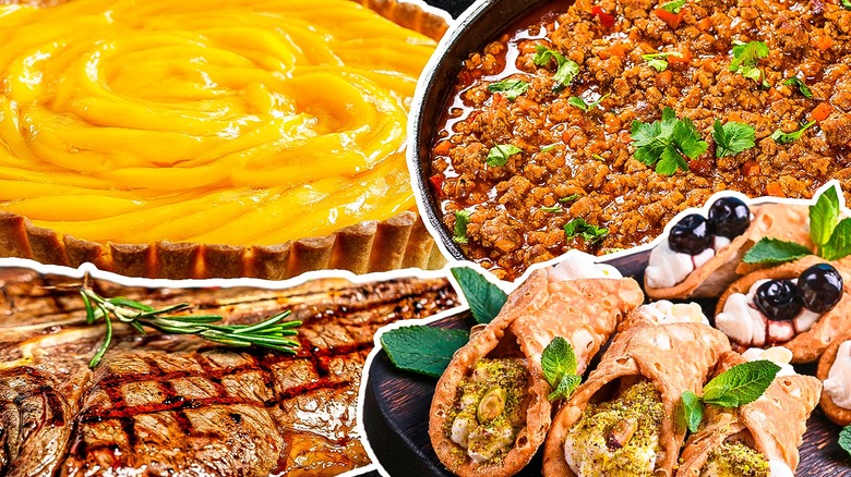 Tarts steak and cannoli